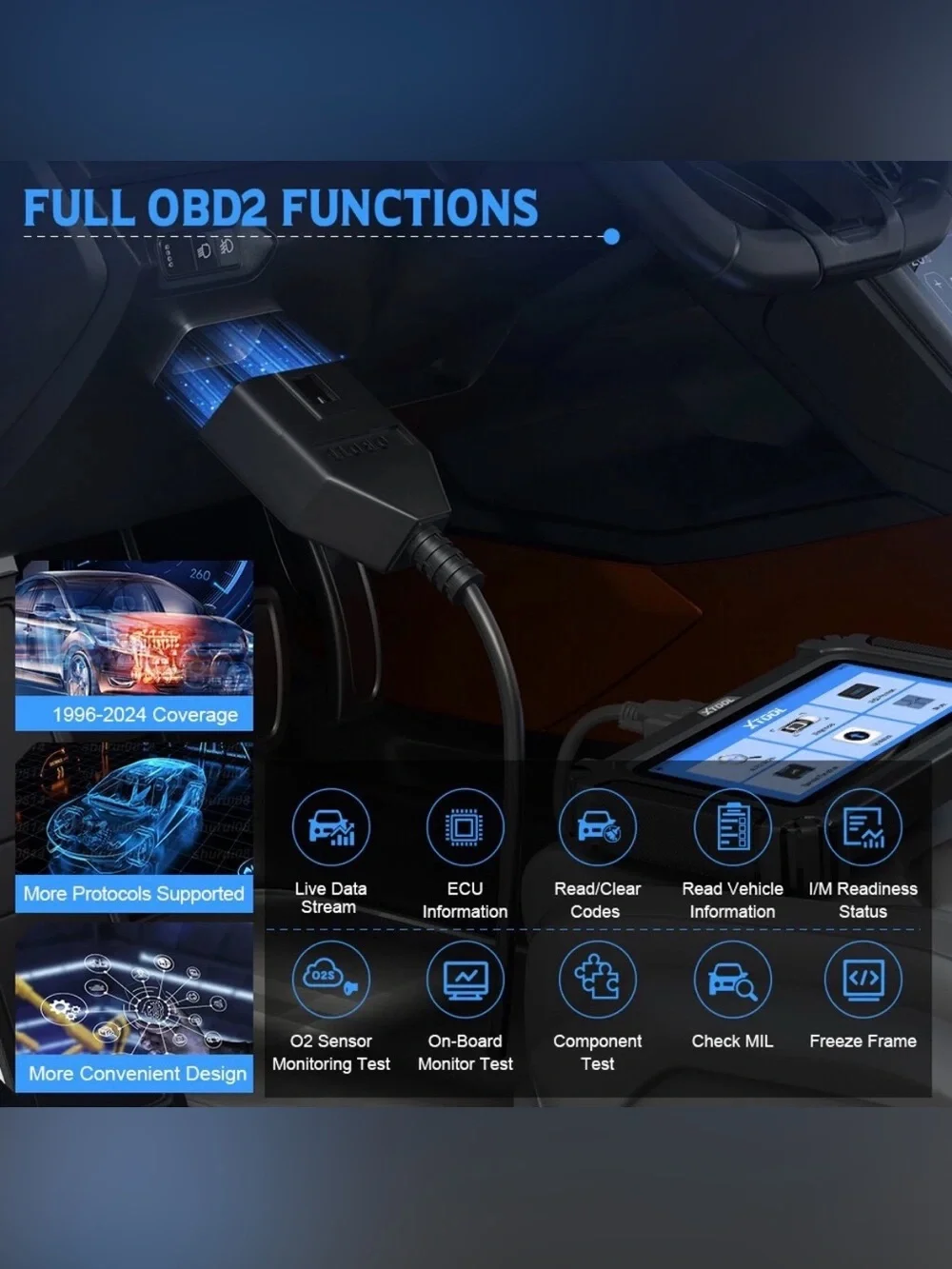 XTOOL IP500 For GM All System Bidirectional Car OBD2 Scanner Diagnostic Tool ABS